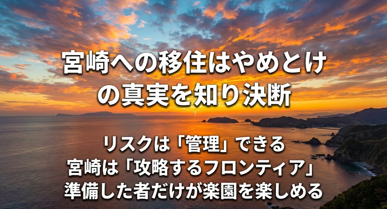 宮崎移住はリスク管理で攻略できるフロンティアであるという結論