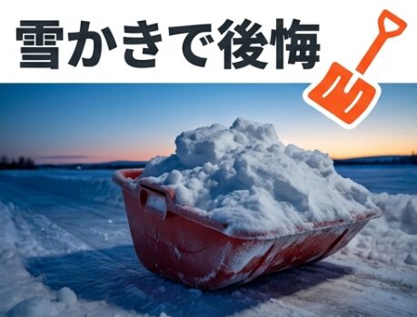 朝5時起きの重労働や除雪車の置き雪処理、近隣トラブルなど雪かきの過酷さを解説した図解