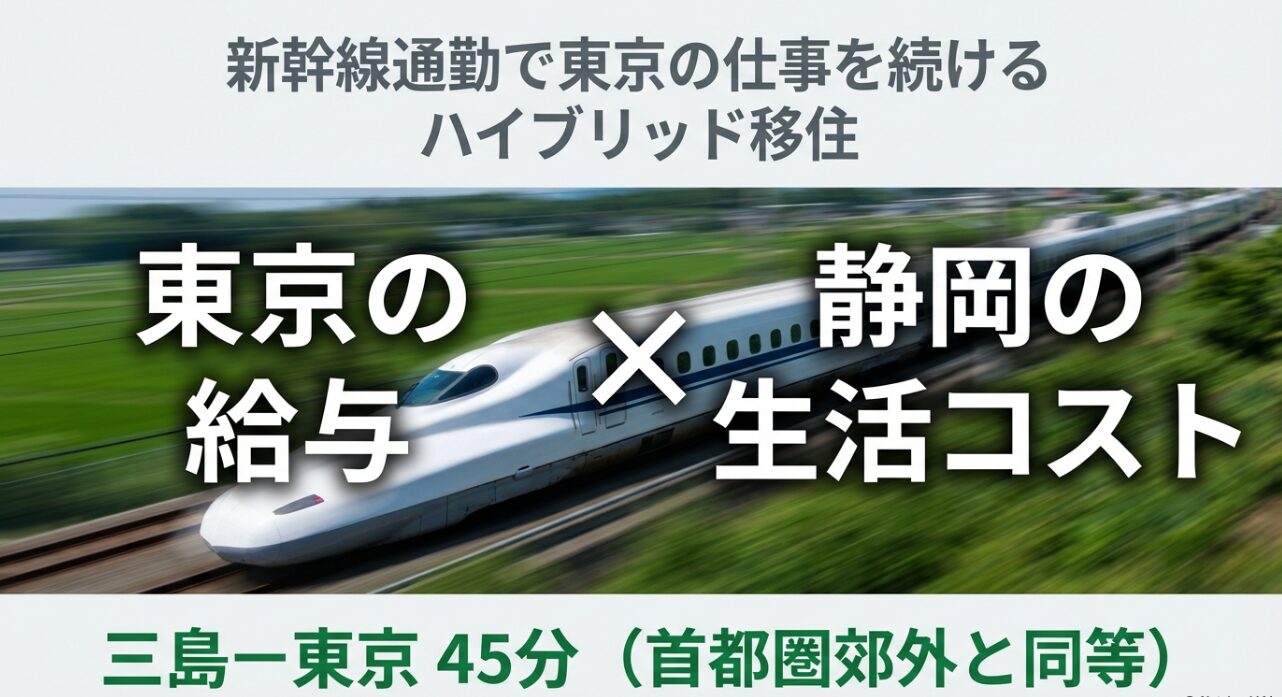 新幹線通勤を活用して東京の給与と静岡の生活コストのいいとこ取りをするハイブリッド移住