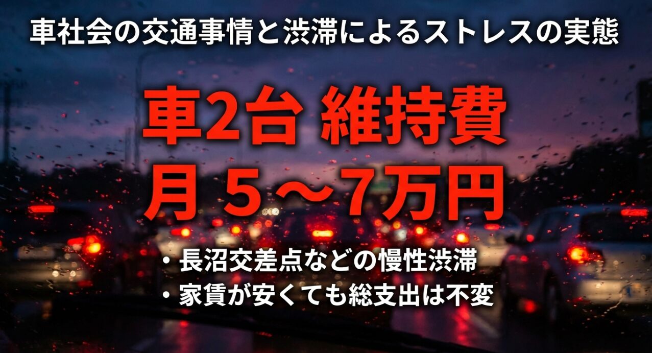 車2台持ちで月5~7万円の維持費と慢性的な渋滞によるストレスの実態