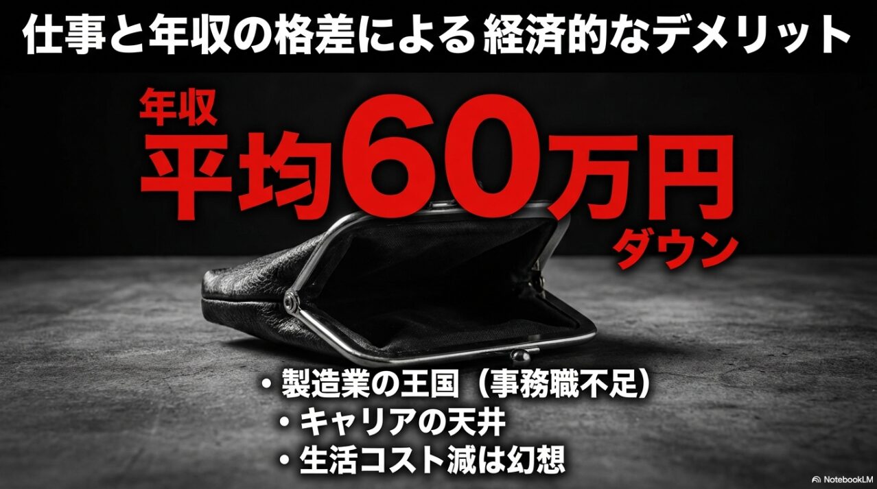 静岡移住の経済的デメリット:東京と比較して平均年収60万円ダウンの現実