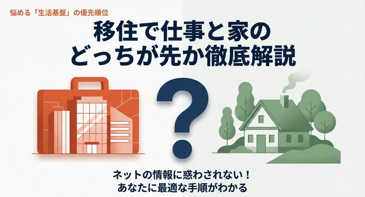 移住における仕事と家のどっちが先か徹底解説するタイトルスライド