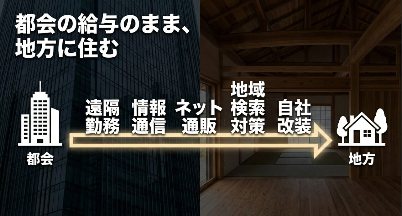 リモートワークを活用して都会の給与を維持したまま地方に住む働き方