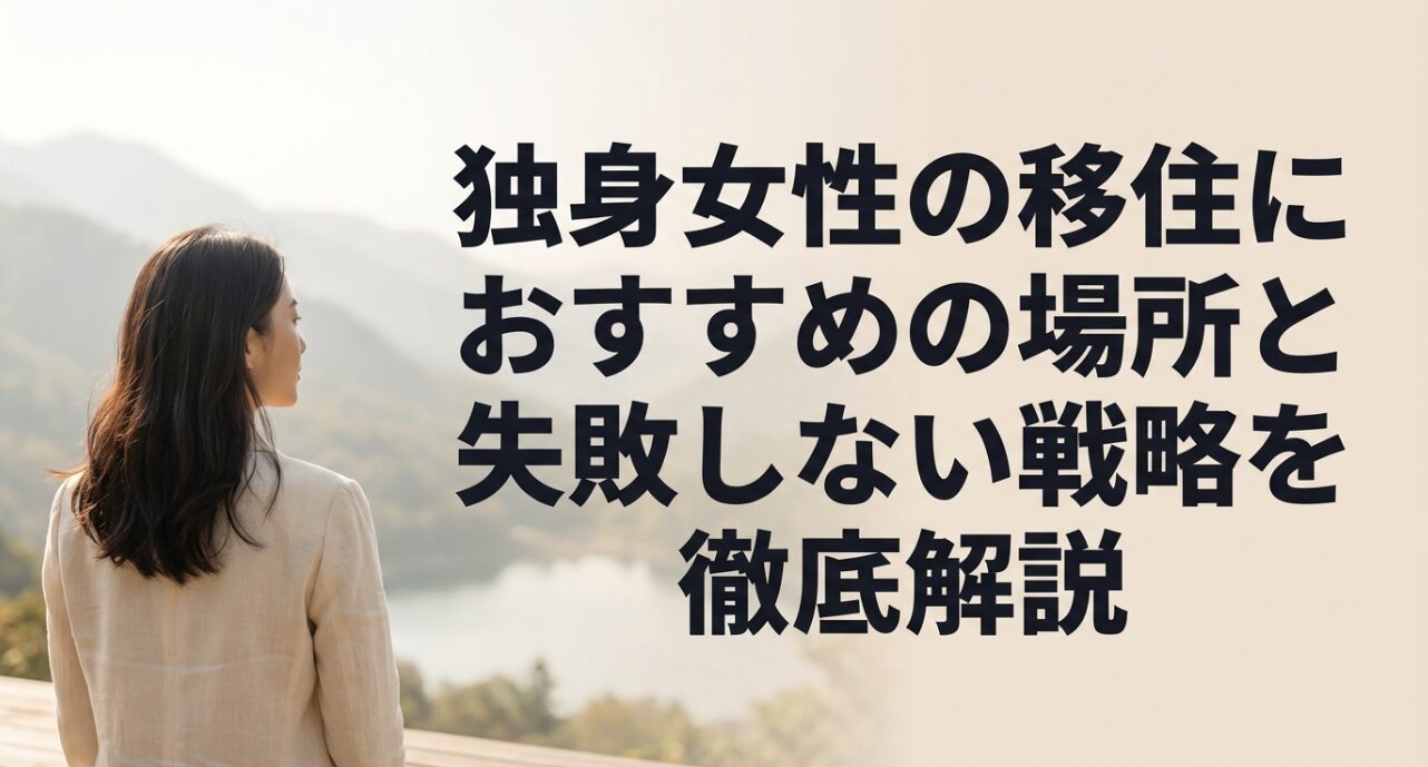 独身女性の移住におすすめの場所と失敗しない戦略を徹底解説