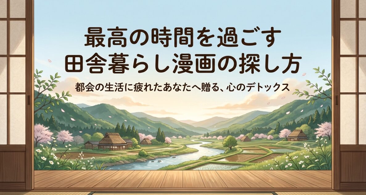 都会の生活に疲れたあなたへ贈る、心のデトックスとなる田舎暮らし漫画の探し方