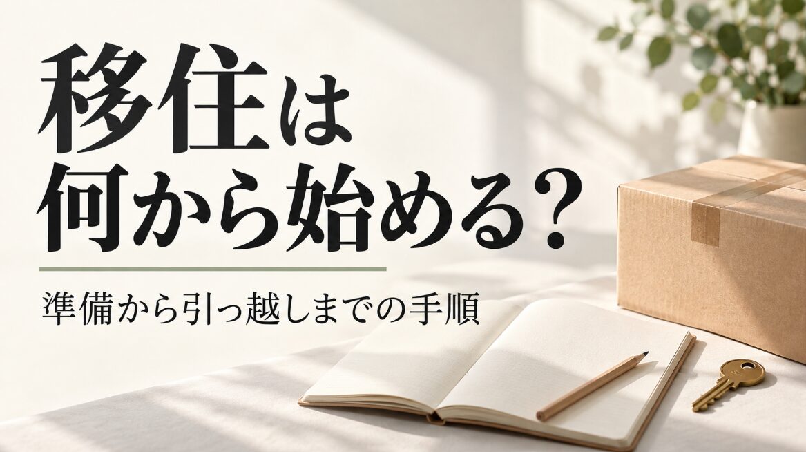 移住は何から始める？準備から引っ越しまでの手順を紹介